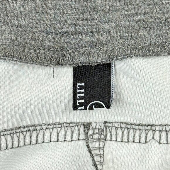 Lillusory Women's Wide Leg Elastic Drawstring Stretch Grey Sweatpants Size 8 - Picture 5 of 10